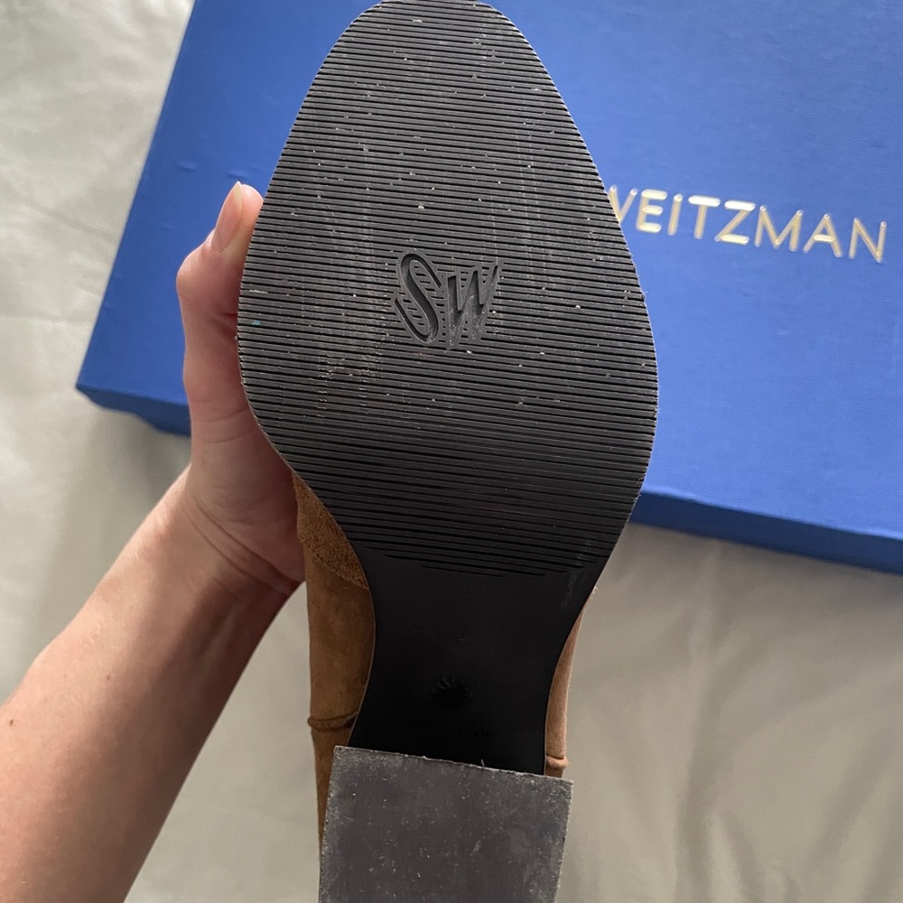 Stuart Weitzman Brown Suede Mid-Calf Heeled Boots - Picture 4 of 12